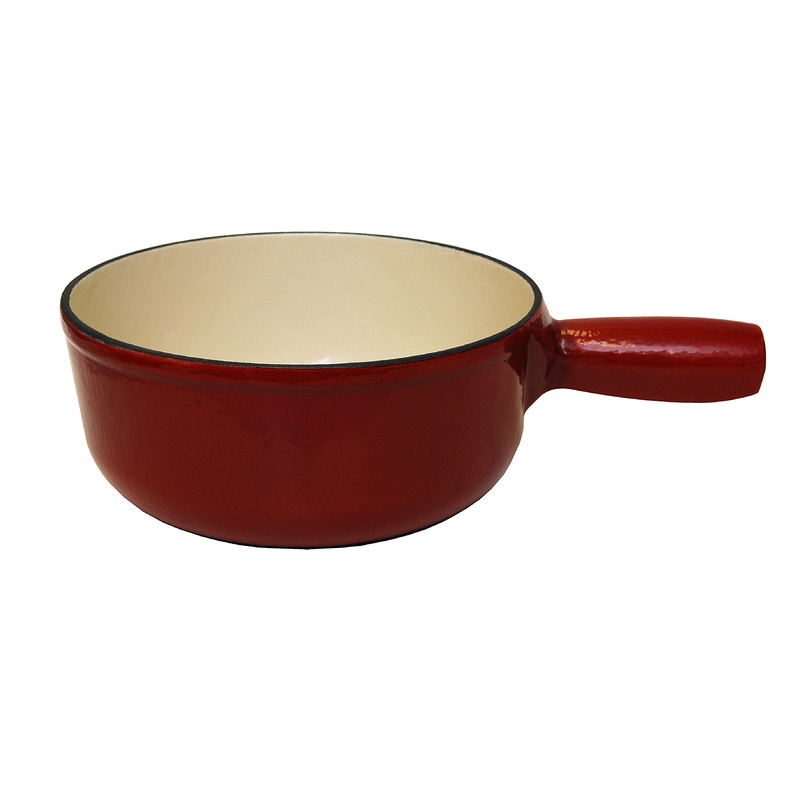 Heidi Cheese Line Zubehr Caquelon Gusseisen rot/weiss  21 cm 1.8 Lt.
