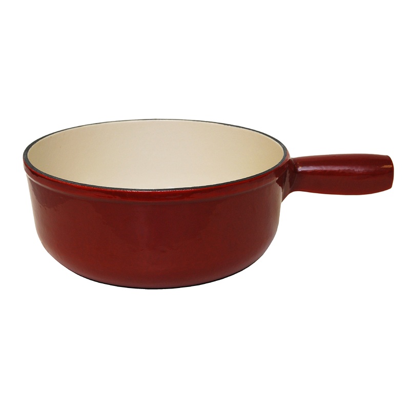 Heidi Cheese Line Zubehr Caquelon Gusseisen rot/weiss  23 cm 2.3 Lt.