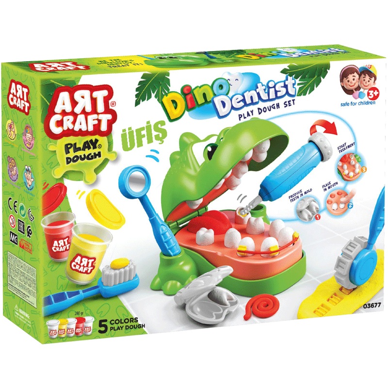 Art Craft Knete Dino Zahnarzt KnetSet
