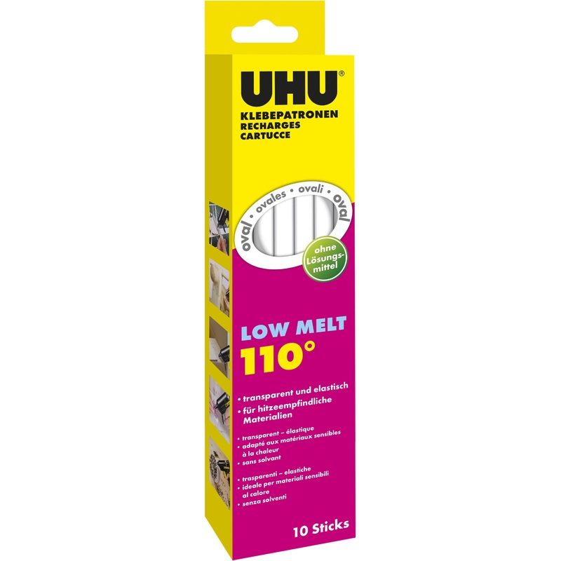 Uhu Heisskleber LOW MELT 110C Niedrigtemp Patronen
