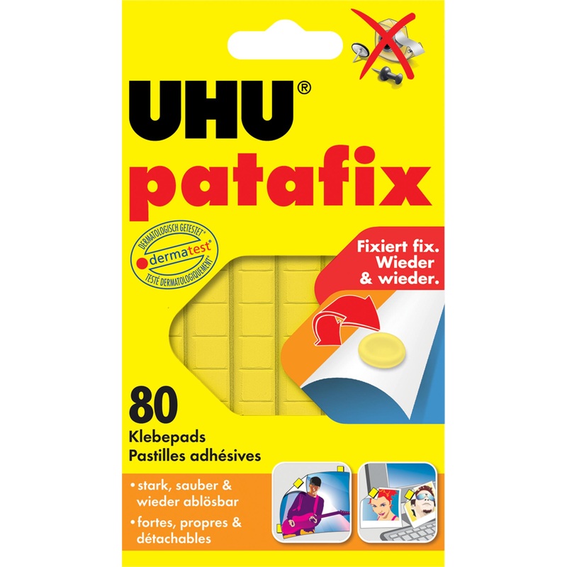 UHU Klebepads Patafix Klebepads gelb 80 Pads