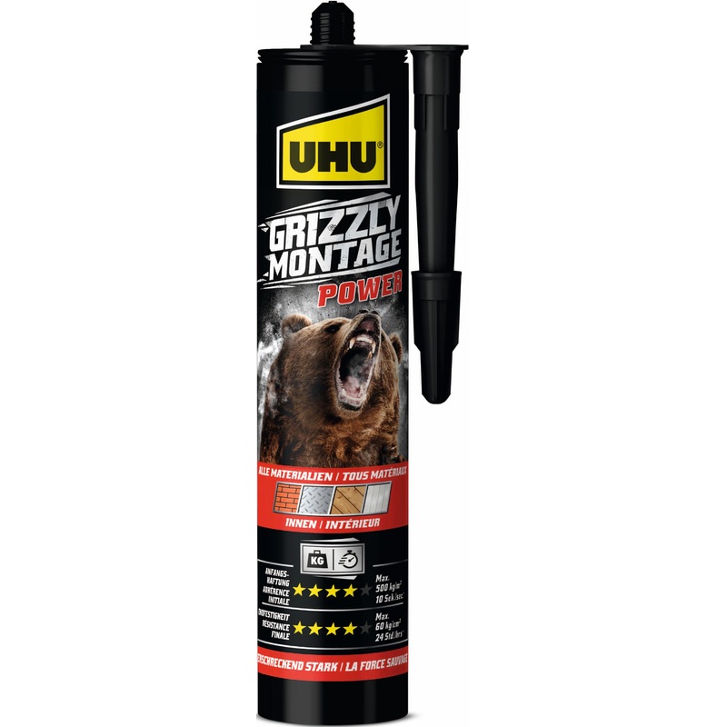 Uhu Klebstoff Grizzly Montage Power Weiss
