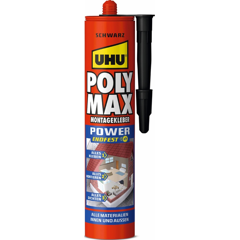 Uhu Klebstoff POLY MAX POWER Schwarz