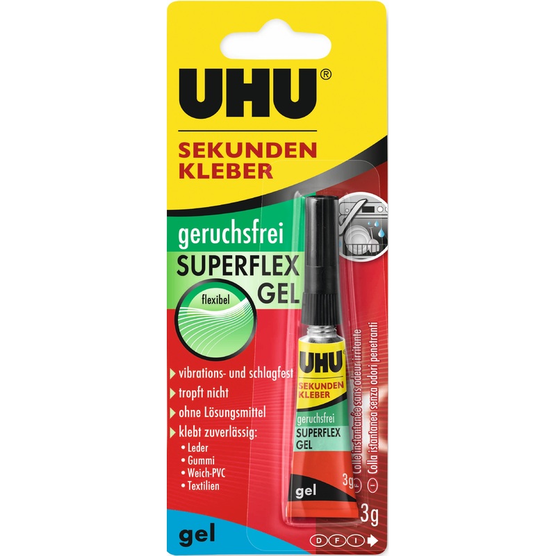 Uhu Klebstoff Sekunden Allekleber Flssig 3G Gel Blister