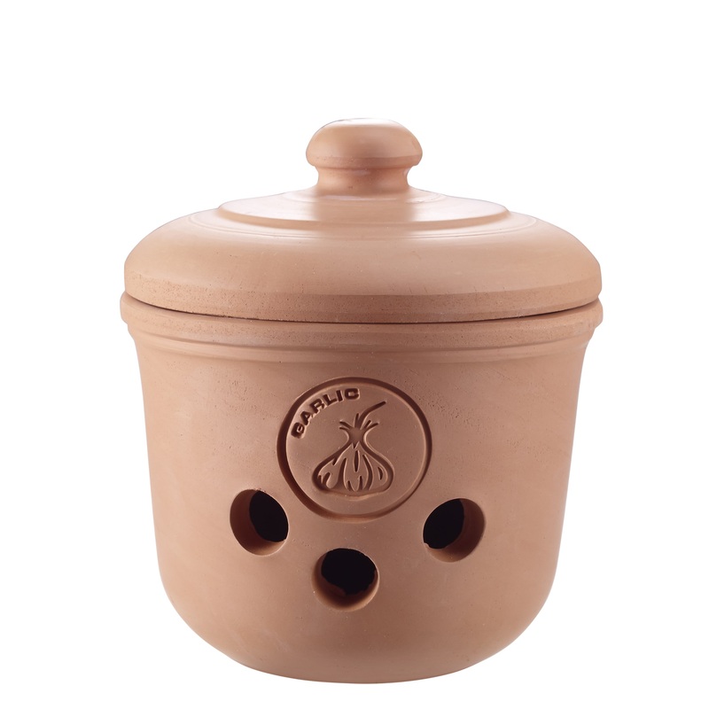 MOHA Zubehr CIPO-UNIO KNOBLAUCHBEHALTER TERRACOTTA H: 13,5 / : 11,5 CM