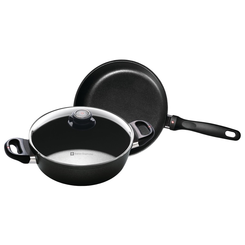 Swiss Diamond Zubehr Bratpfanne + Kochtopf 3teiliges Set D24