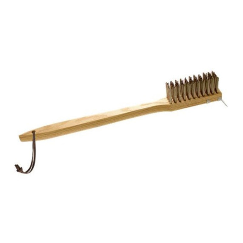 Chef Felton 20" Long Handle Stainless Steel Bristle BBQ Brush w/ Scraper