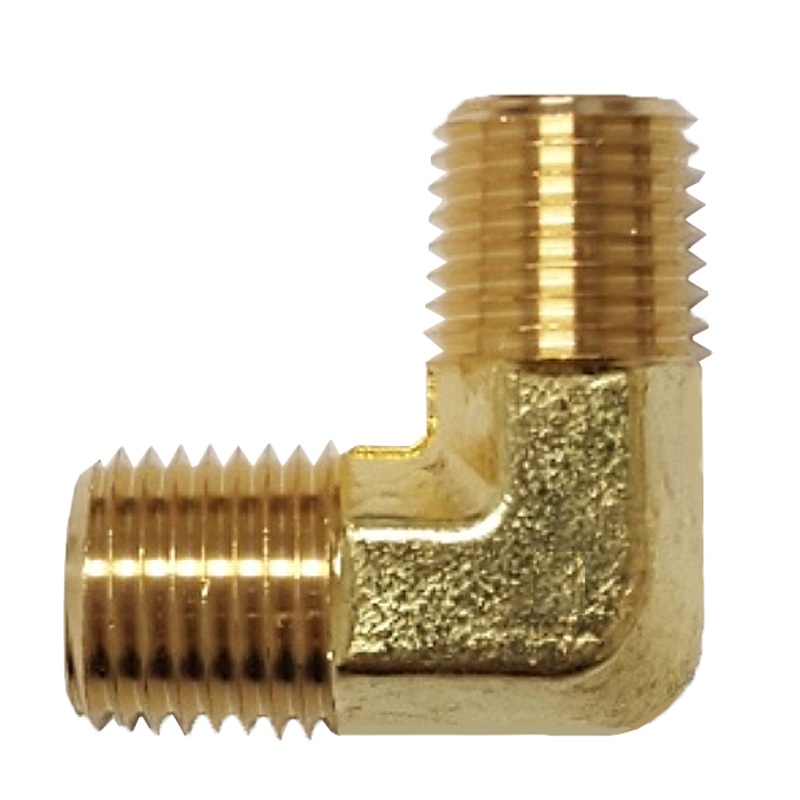 Brass Fitting - 3/8" Male to 3/8" Male Pipe Thread Elbow