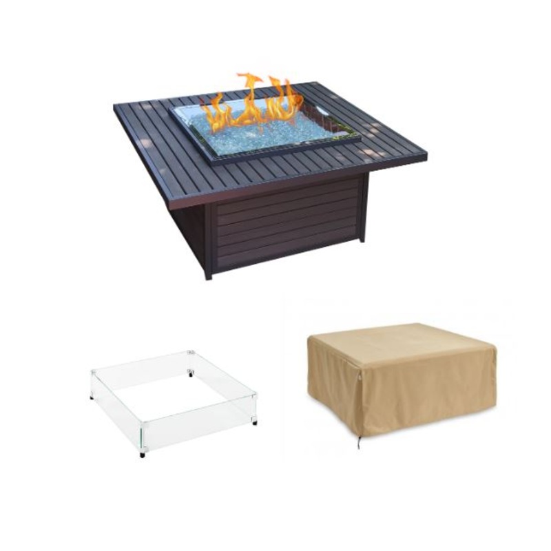 Outdoor GreatRoom Brooks Square Fire Table