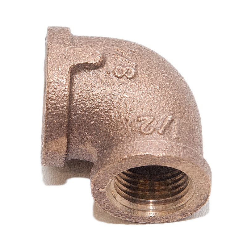 Brass Fitting - 100ED 1/2" Female to 3/4" Female Pipe Thread Elbow