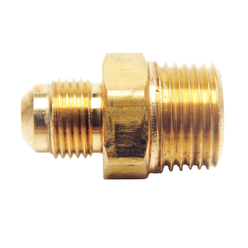 Brass Fitting - 486D 3/8" Male Flare to 1/2" Male Pipe Thread