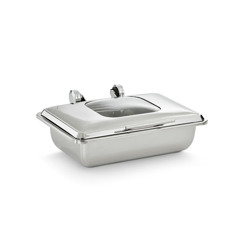 Vollrath Mirage Full Size Induction Chafer Food Pan, Glass Top Cover