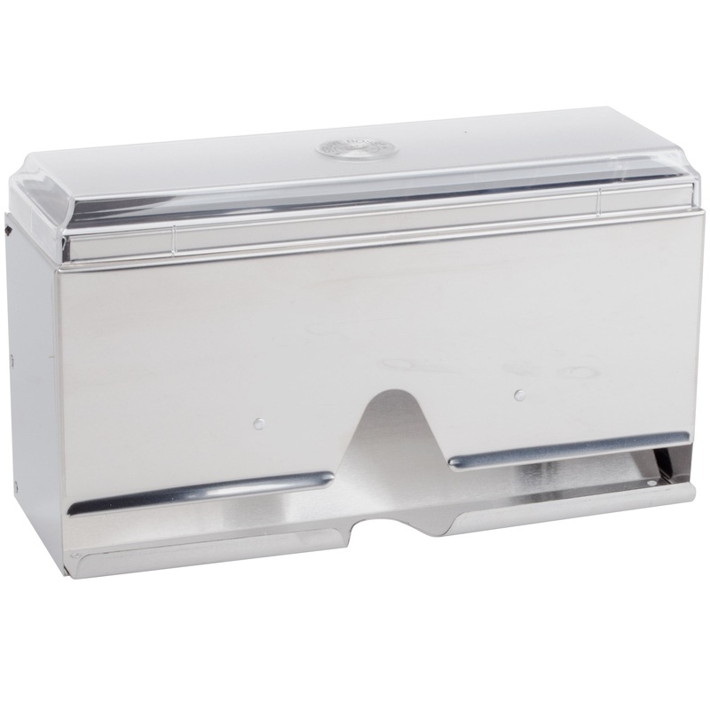 Vollrath One-Sided Wrapped Straw Dispenser, Stainless Steel