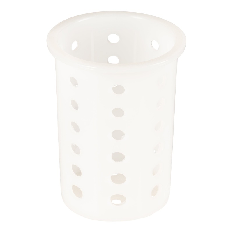 Vollrath Round Flatware Washing Cylinders, Plastic, White