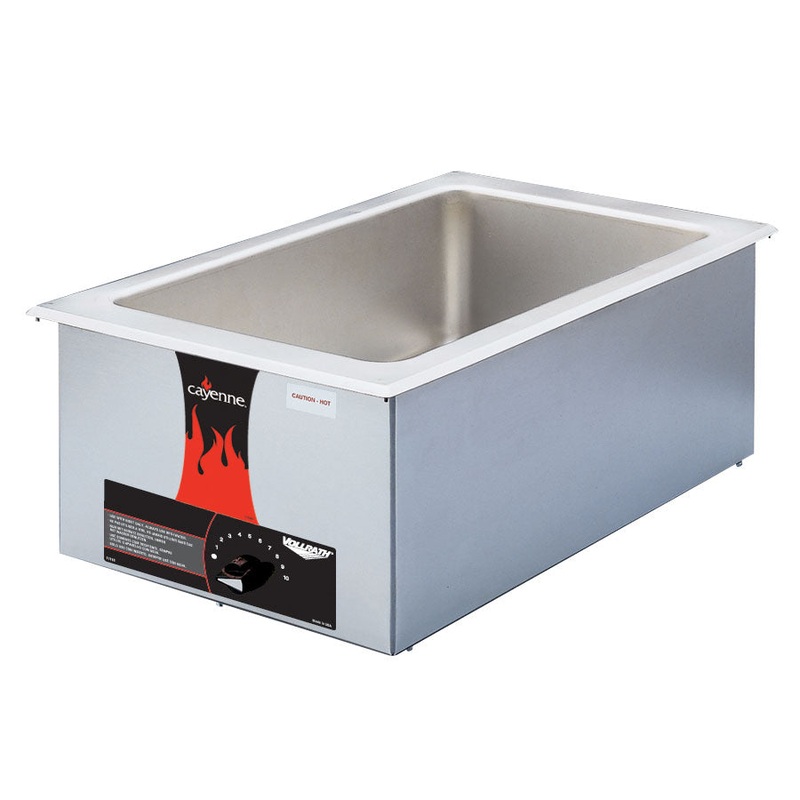 Vollrath 72001 Cayenne Full Size Single Well Drop In Food Warmer, 120V