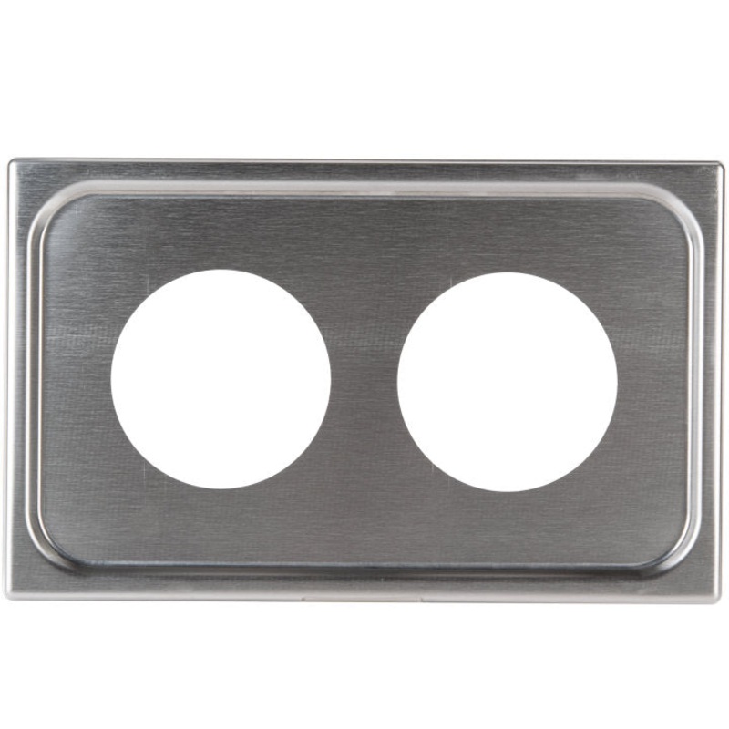 Vollrath Adapter Plate w 2 Round Opening, Stainless Steel