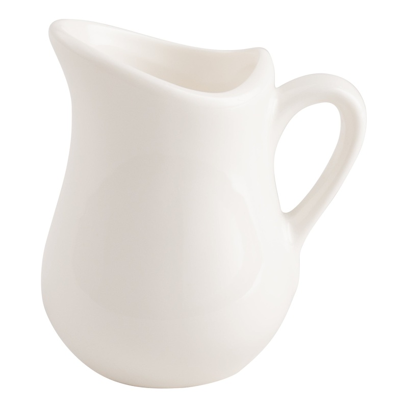 American Metalcraft Bell Shaped Creamer, White Porcelain
