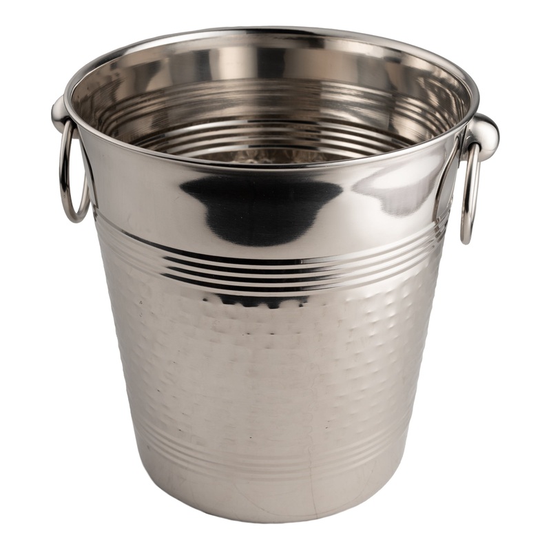 American Metalcraft Wine Bucket, Hammered Finish Stainless Steel