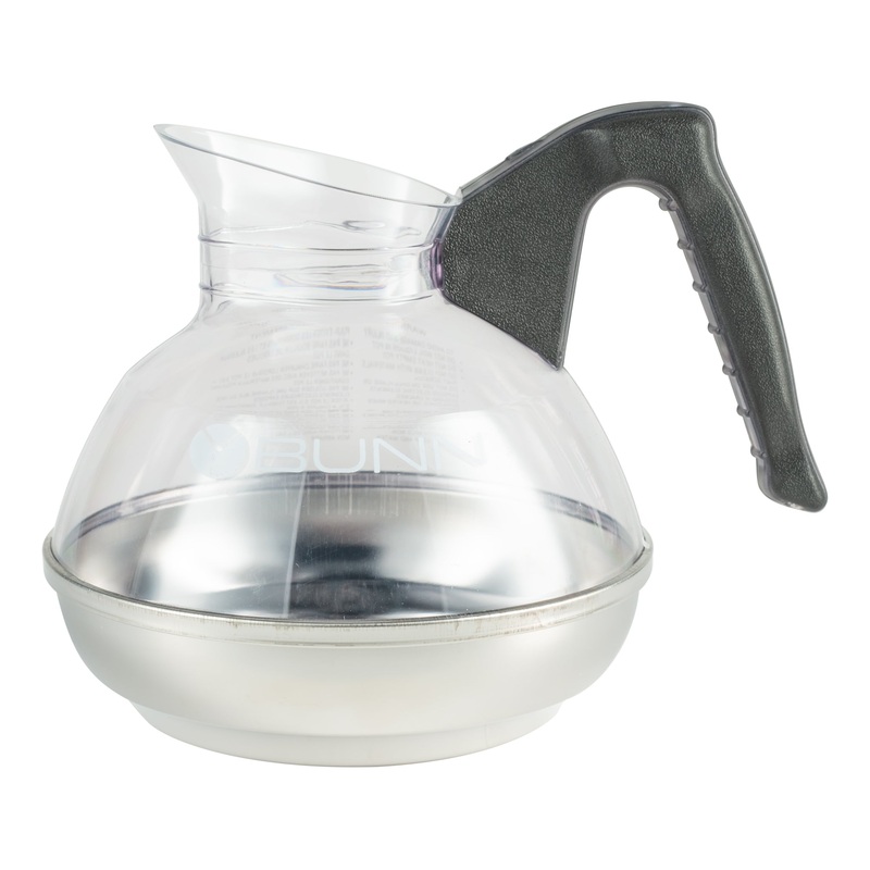BUNN Easy Pour Coffee Decanter, Stainless Steel Base, Black Handle