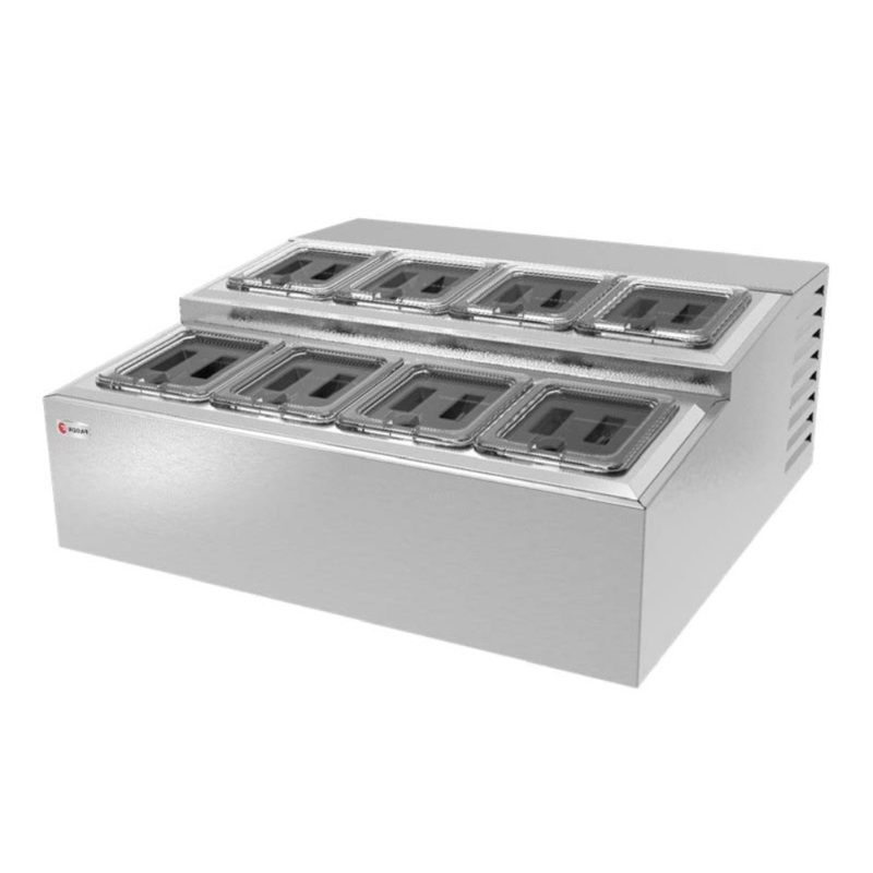 Fagor CPR-8 Refrigerated Countertop Prep Rail, 8 x 1/6 Size, 115V, FINAL SALE