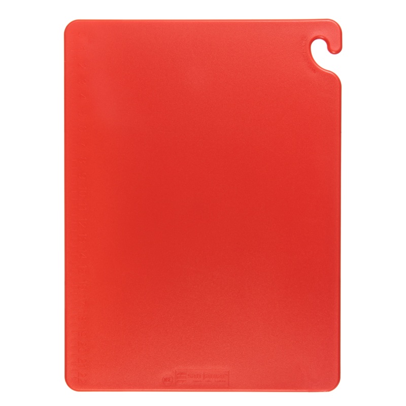 San Jamar Cut-N-Carry Colour Cutting Board, 18" x 24 x 1/2", Red, FINAL SALE