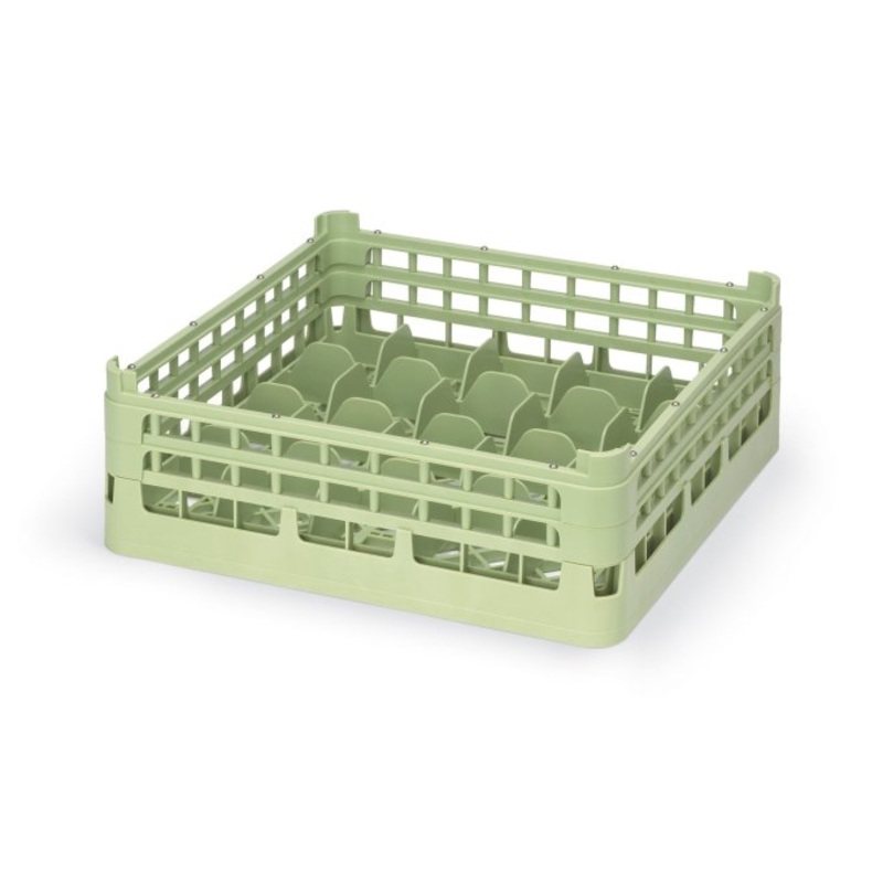 Vollrath Signature Short Glass Rack, 16 Compartment, Green, FINAL SALE