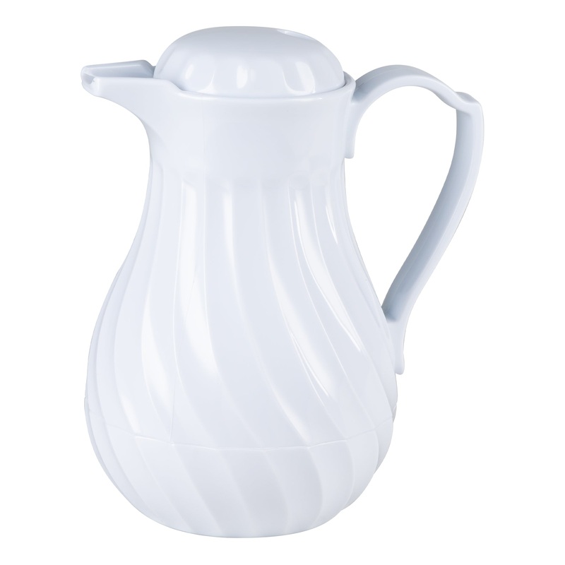 Vollrath SwirlServe Hot-N-Cold Beverage Server, White, FINAL SALE