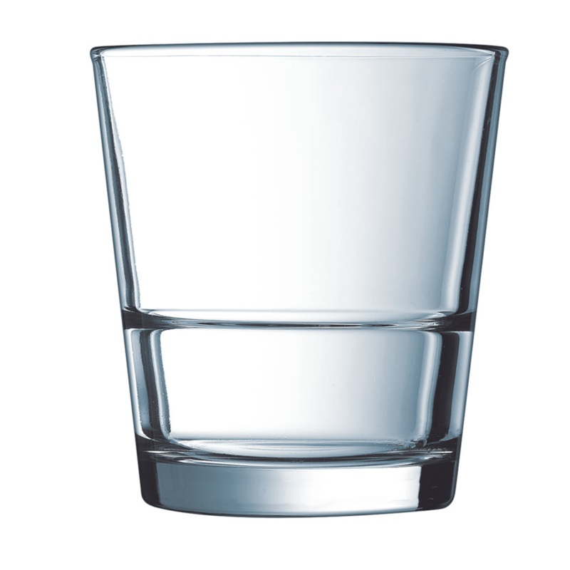 Arcoroc Stack Up Double Old Fashioned Glass, 12 oz (12-pack)