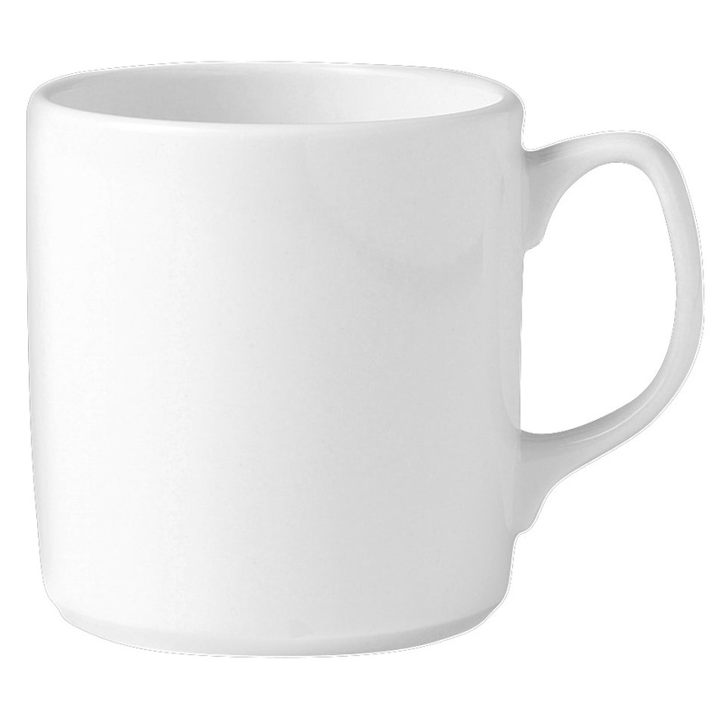 Steelite Monaco Atlantic Mug, 12 oz, White (36-pack)