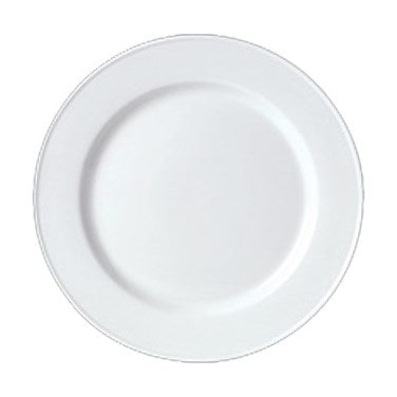 Steelite Simplicity Slimline Plate, 6.25", Black Line Rim (36-pack)