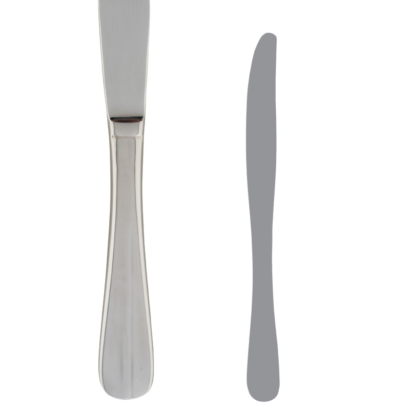 Steelite WNK Baguette Dinner Knife Heavy Solid Handle (12-pack)