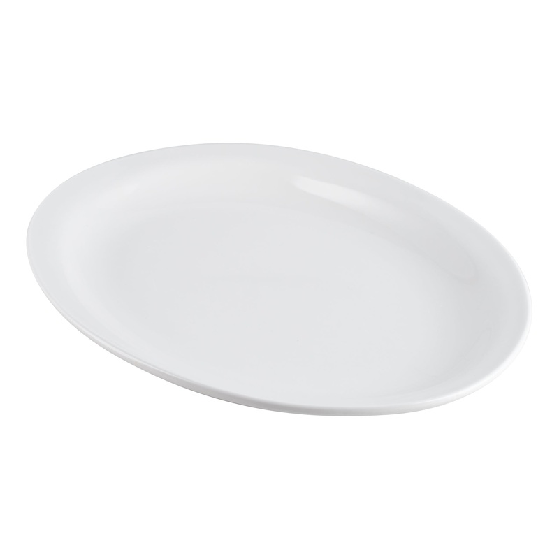 Browne Palm Oval Platter, White (12-pack)