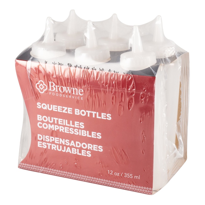 Browne Squeeze Bottle, 12 oz (6-pack)