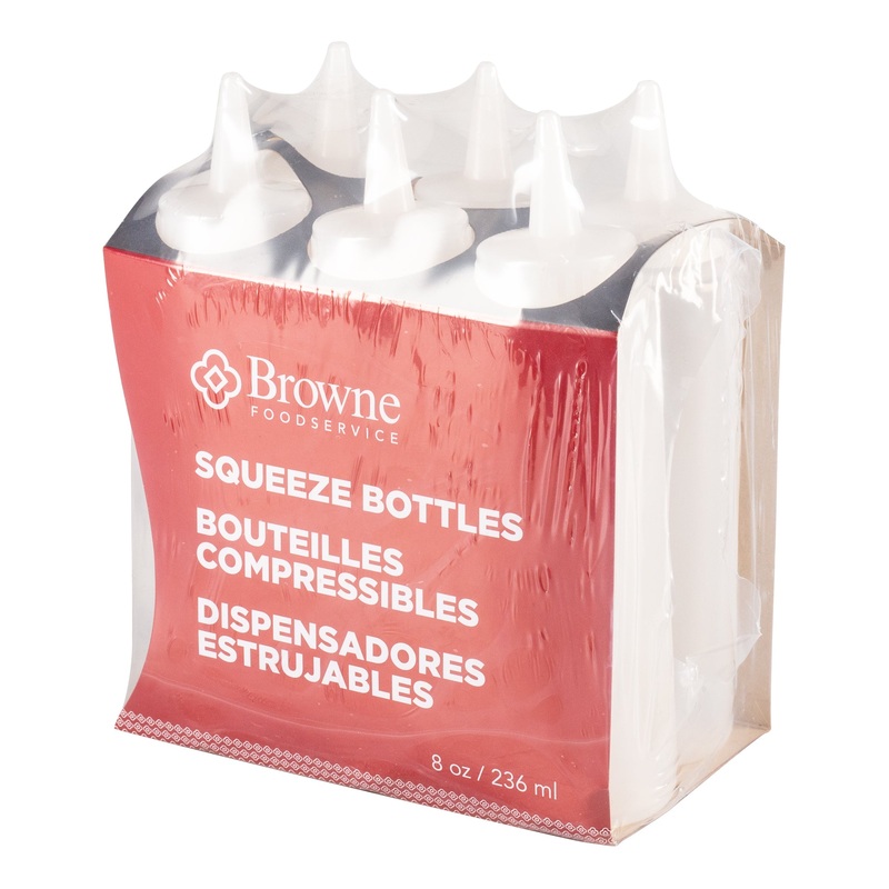 Browne Squeeze Bottle, 8 oz (6-pack)