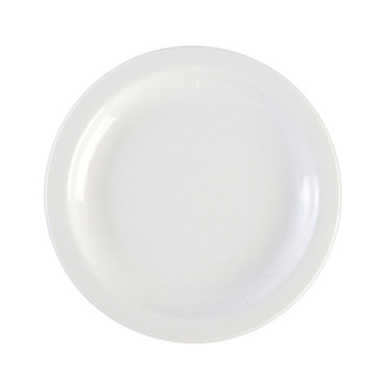 Tableware Solutions Continental Plain White Narrow Rim Plate, 8" (24-pack)