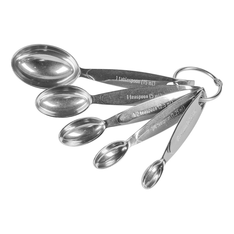 Cuisipro 5 Piece Measuring Spoon Set, Stainless Steel