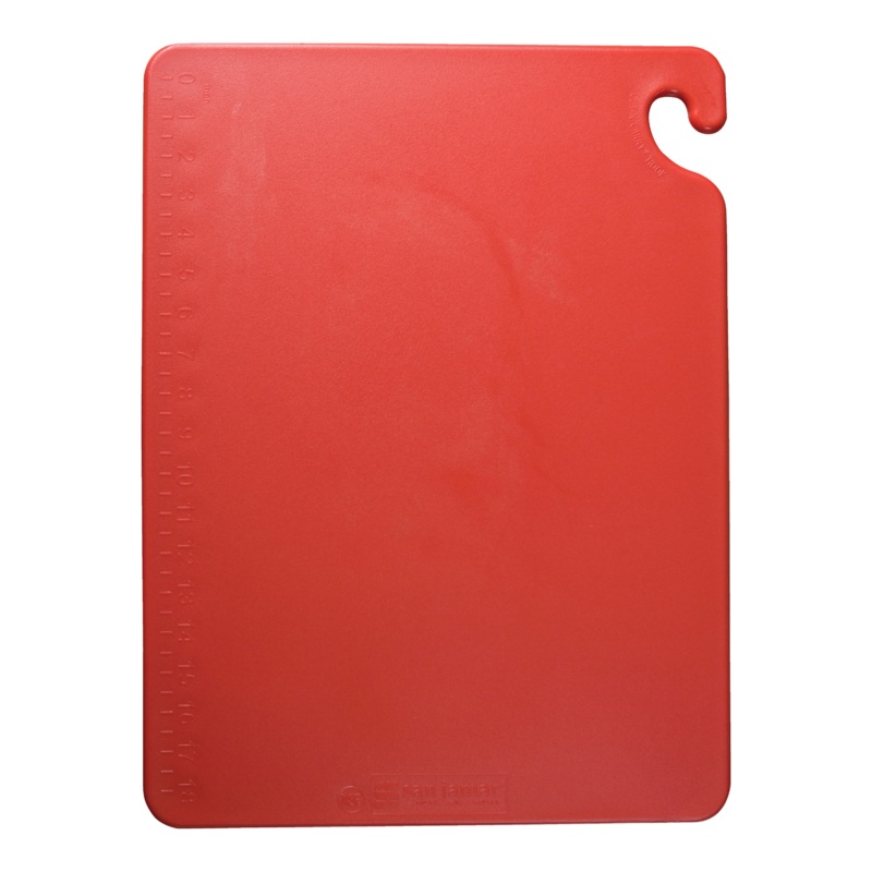 San Jamar Cut-N-Carry Colour Cutting Board, 12" x 18" x 1/2"