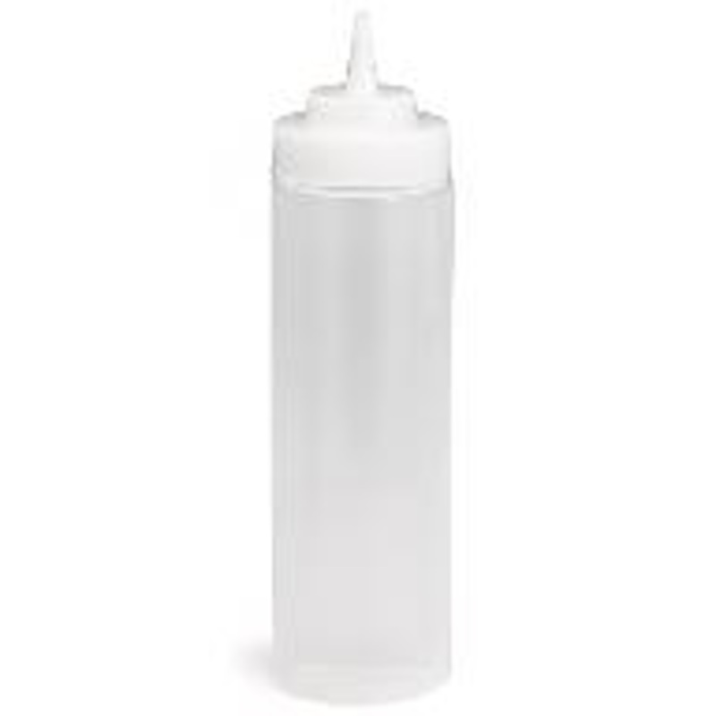 TableCraft WideMouth Squeeze Bottle, Cone Tip, 16 oz, Clear