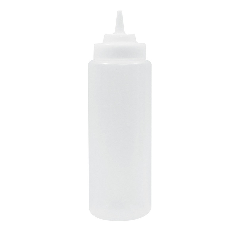 TableCraft WideMouth Squeeze Bottle, Wide Cone Tip, 32 oz, Clear
