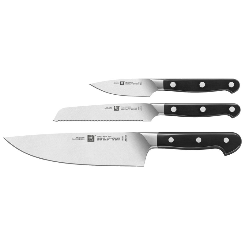 Zwilling Pro 3 Piece Knife Set, Black