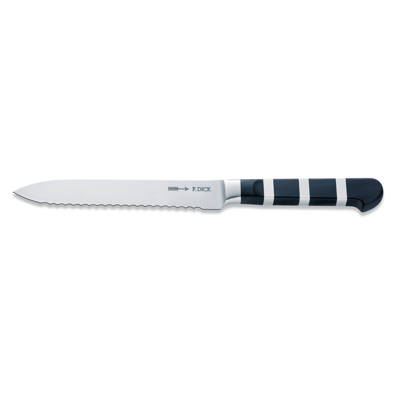 F. Dick 1905 Utility Knife, Serrated, 5", Black