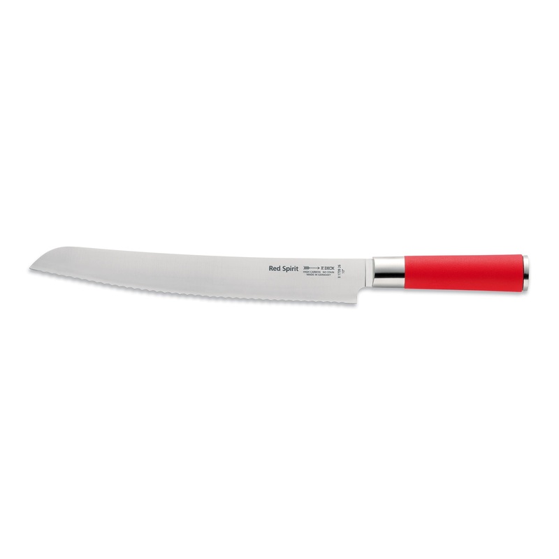 F. Dick Red Spirit Bread Knife, Serrated, 10", Red