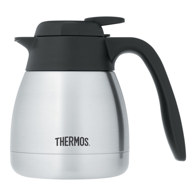 Thermos Push Button Vacuum Carafe, Stainless Steel