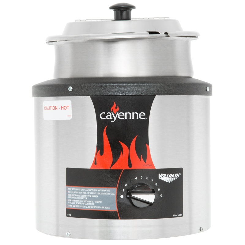 Vollrath 72430 Cayenne Round Countertop Warmer Package, 4 qt, 120V, FINAL SALE