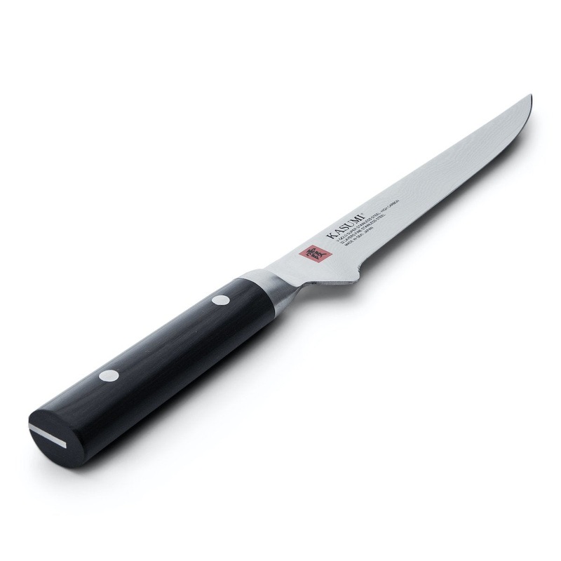 Kasumi Damascus Boning Knife, 6", Black