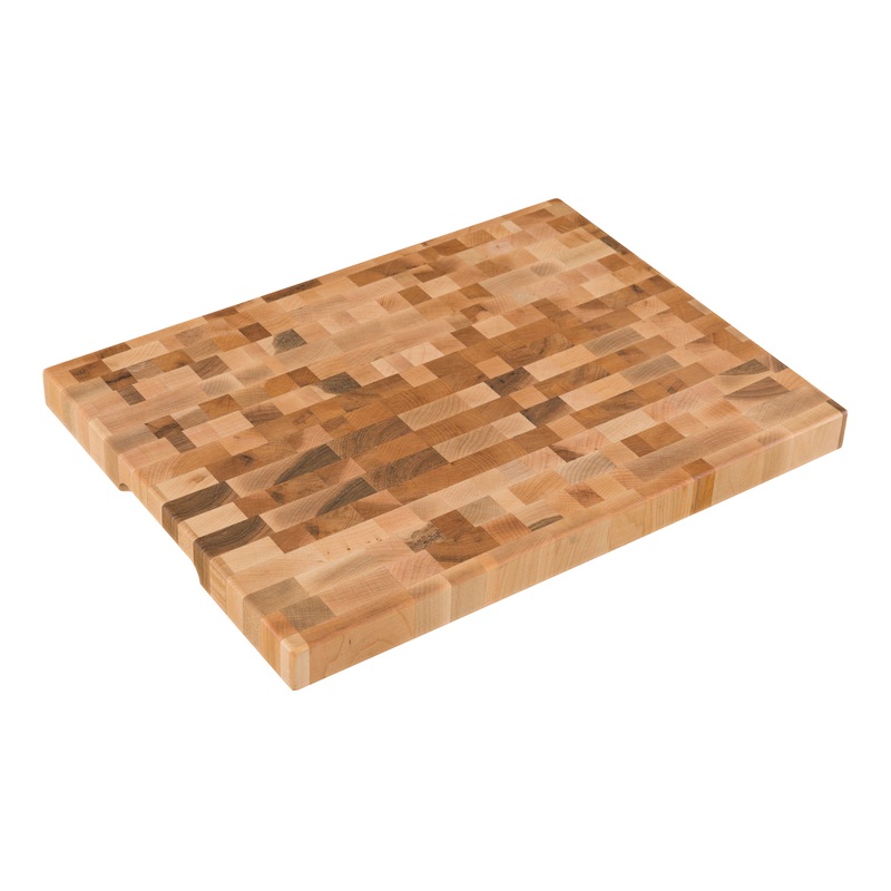 Labell Butcher Block Cutting Board, 12" x 16" x 1 1/4", End Grain Maple