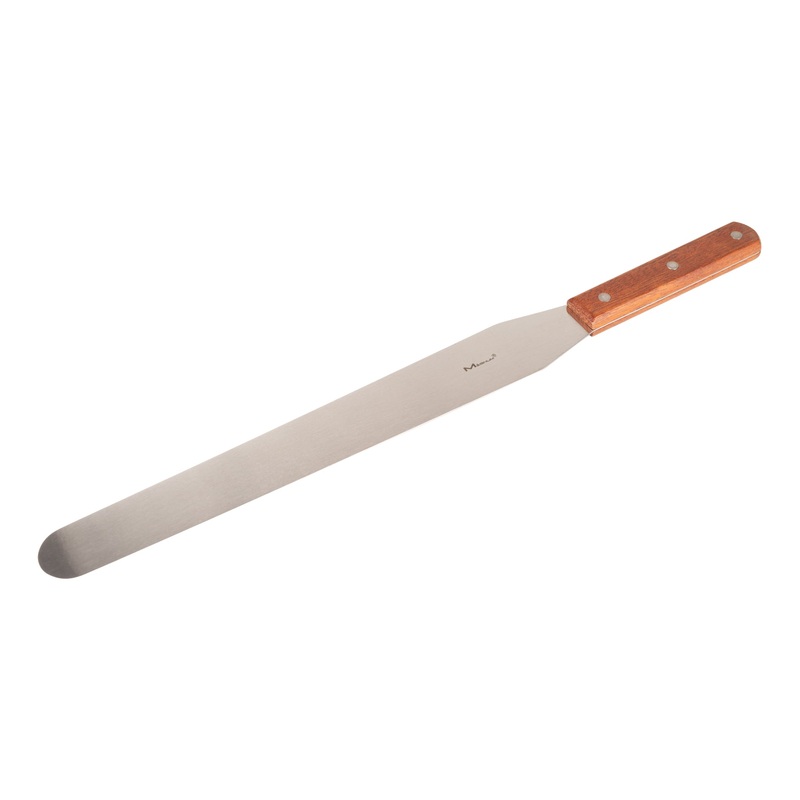 Rabco Straight Edge Spatula, Stainless Steel/Black Plastic