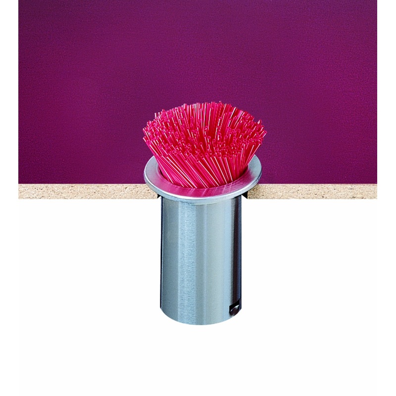 San Jamar In-Counter Straw Holder, Stainless Steel