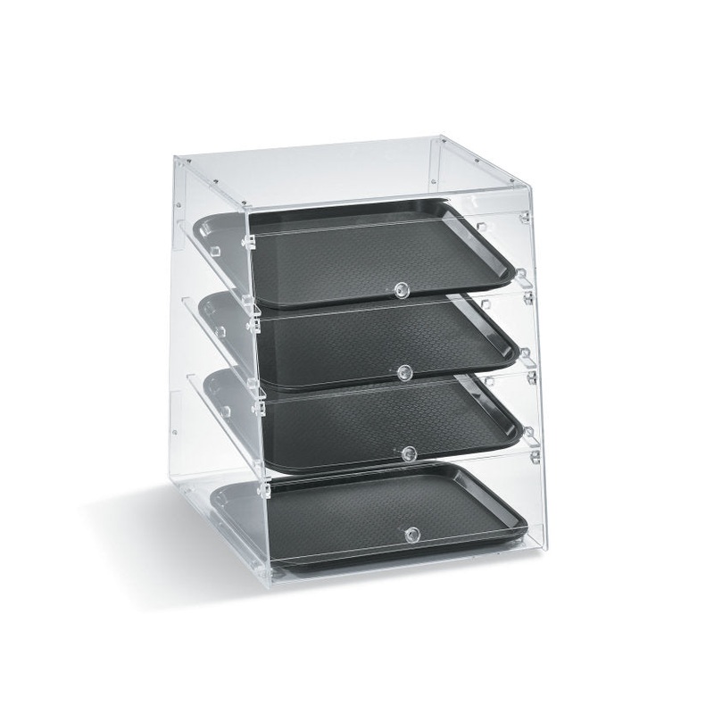 Vollrath Knock Down Bakery Case, 4 Shelf, Split Rear Doors, Acrylic