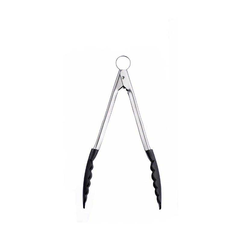 Cuisipro Silicone Locking Tongs, Stainless Steel/Black